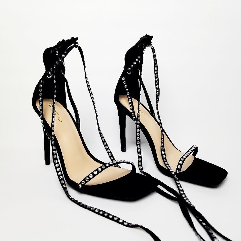 Sexy bebe Rhinestone Embellished size 9 Heels - Picture 8 of 12